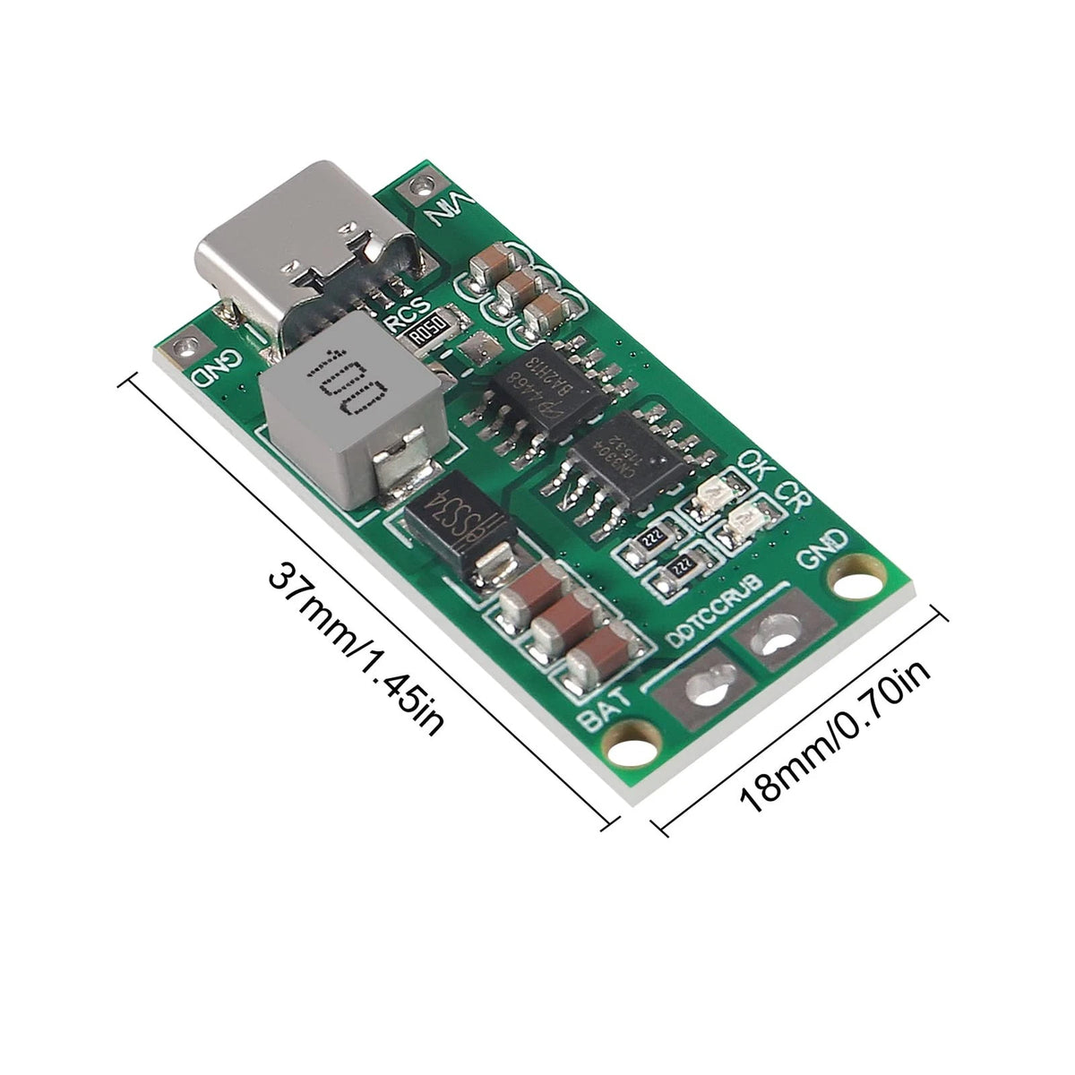 ATNSINC 2PCS Multi-Cell 2S 3S 4S Type-C USB Boost Converter to 8.4V 2A