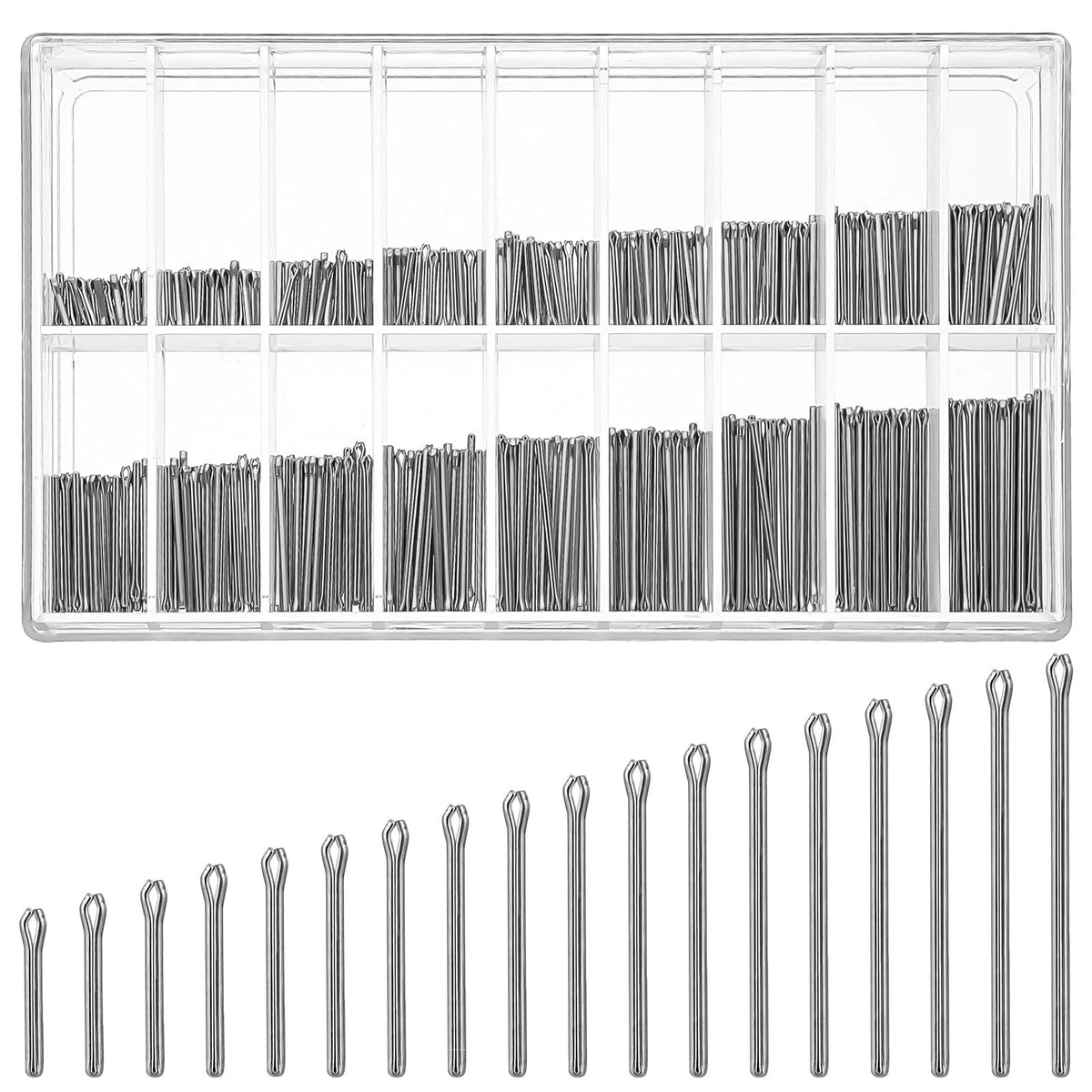 360 Pcs Watch Band Pins 6-23mm Link Cotter Pin 0.8mm x [length]