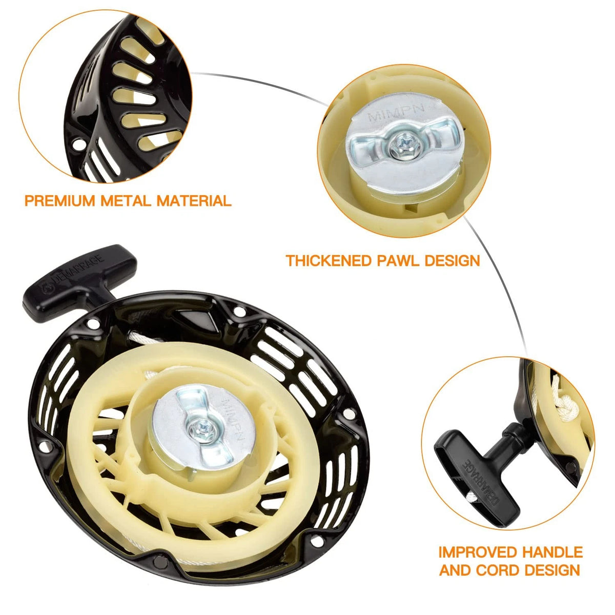 Fvrito Pull Start Recoil Starter Assembly for Predator 212 196cc 212cc 224cc...