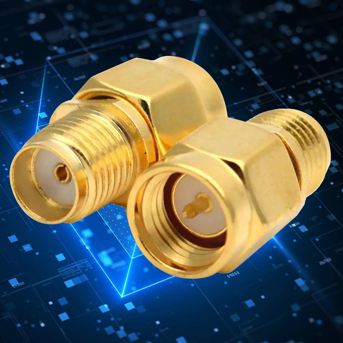 2pcs SMA Female Jack to SMA Male Plug Coax Cable Connector Replacement