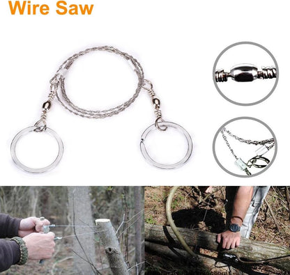 EMDMAK Survival Kit Outdoor Emergency Gear for Camping Hiking Black