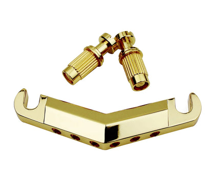 Guyker Guitar Stop Bar Tailpiece with Anchors and Studs Replacement Golden