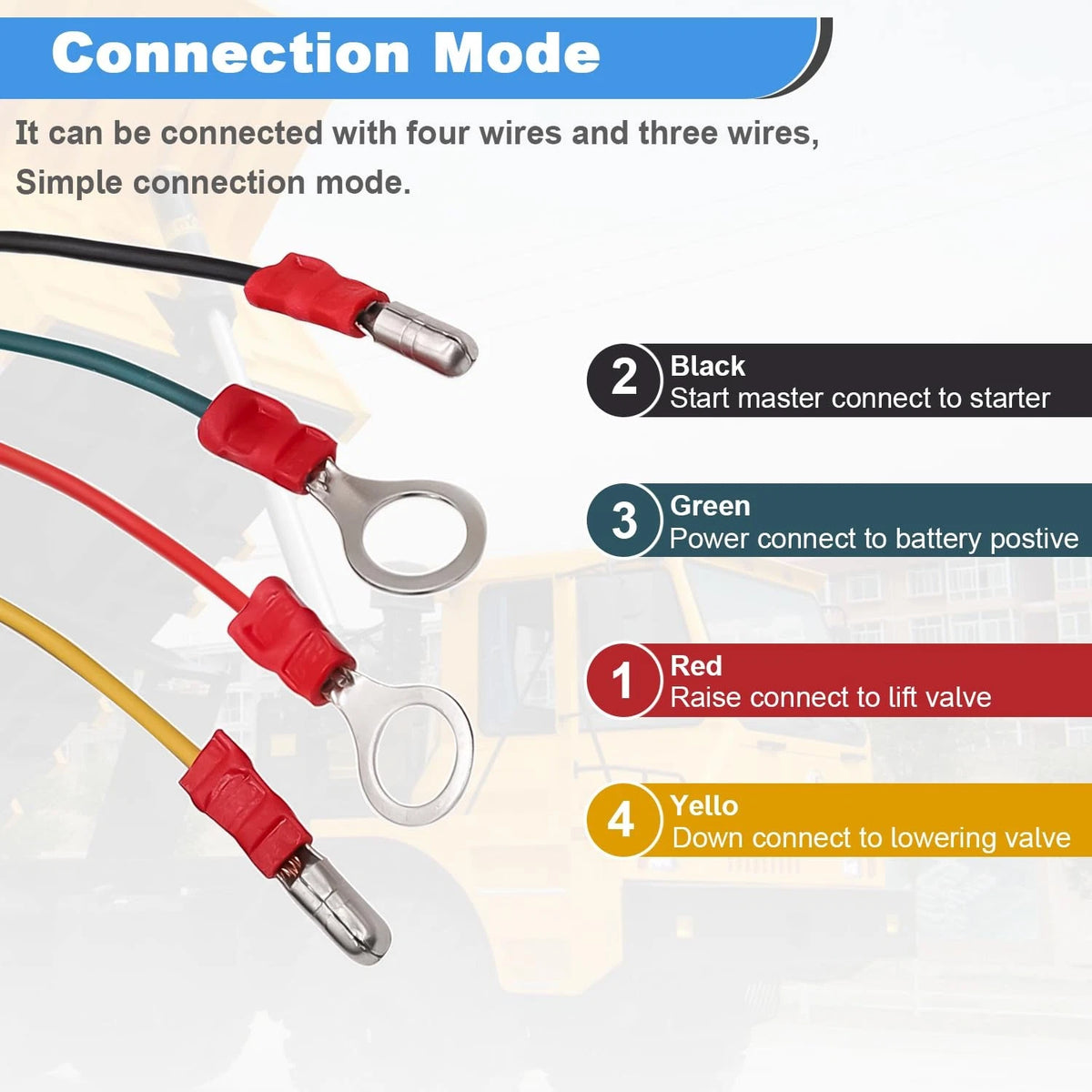 mxuteuk 4 Wire Dump Trailer Remote Control Switch 12V DC Up Down for...