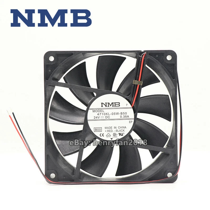 NMB-MAT 4710KL-05W-B50 DC 24V 0.38A 120*120*25mm 2-wire Inverter Cooling Fan