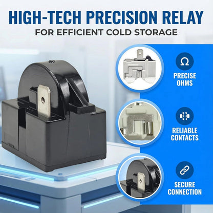 Starter Relay And Overload Protector 1 Pin 4.7 Ohm For Refrigerator Deep Freezer