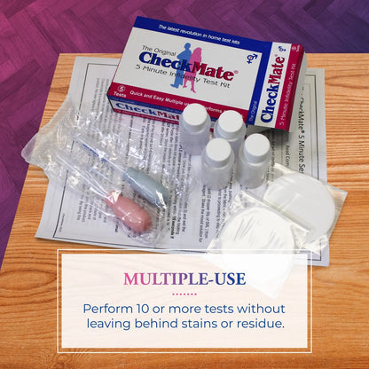 Check Mate Infidelity Test Kit - Rapid Semen 10 Count (Pack of 1), White