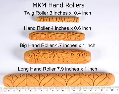 MKM Pottery Tools Wood Twig Rollers for Clay (Tw-33 Winter Tw-33 Woods
