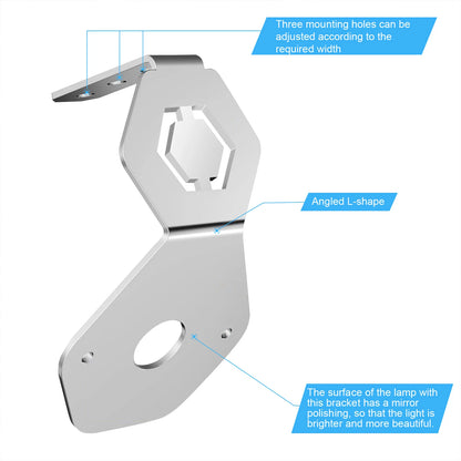 Watermelon Mirror Turn Signal Angled Bracket Stainless SET/2 - Light Not Include