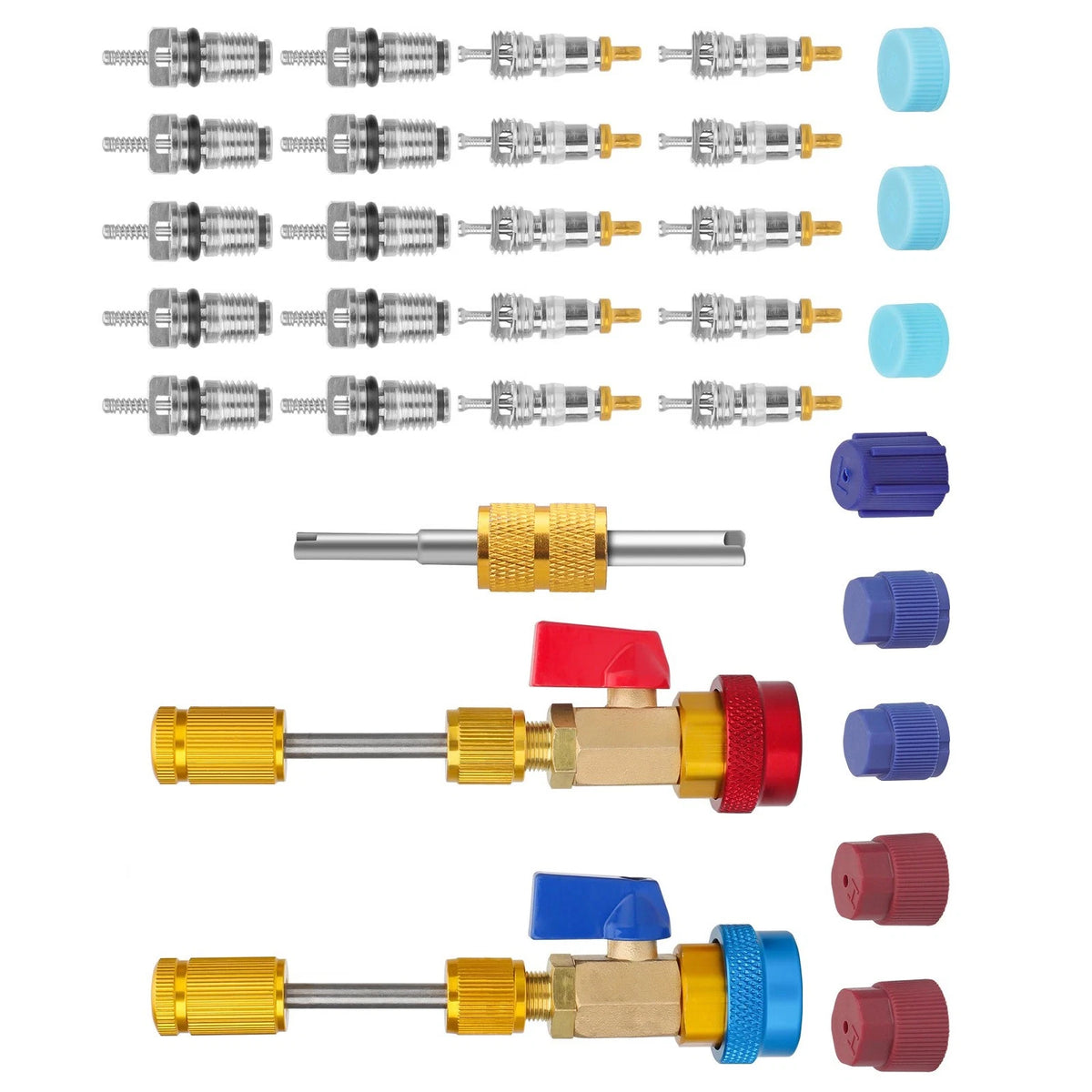 Professional Grade R134A Valve Core Removal Tool Set for Car Air Conditioning