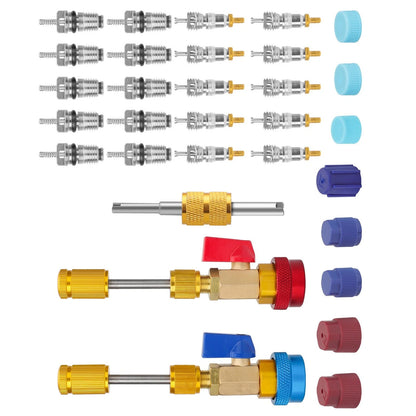 Professional Grade R134A Valve Core Removal Tool Set for Car Air Conditioning