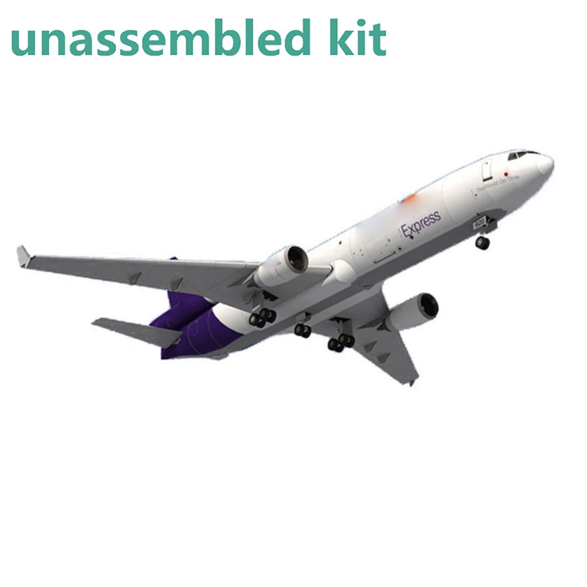 1:100  MD-11 Air Plane 3D Paper Model Cargo Aircraft Unassembled Ornaments
