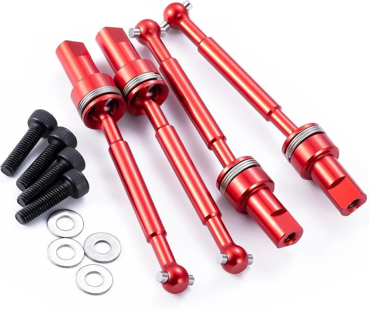 RC Aluminum Front Rear Driveshaft Assembly for Tra-xxas LaTrax 1/18 Teton Red