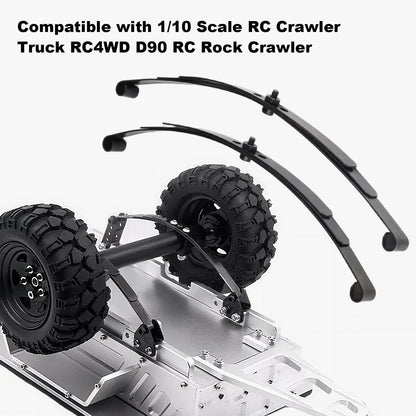 Hobbypark Stiff Leaf Spring Suspension Steel Bar Kit for 1/10 RC Rock Black