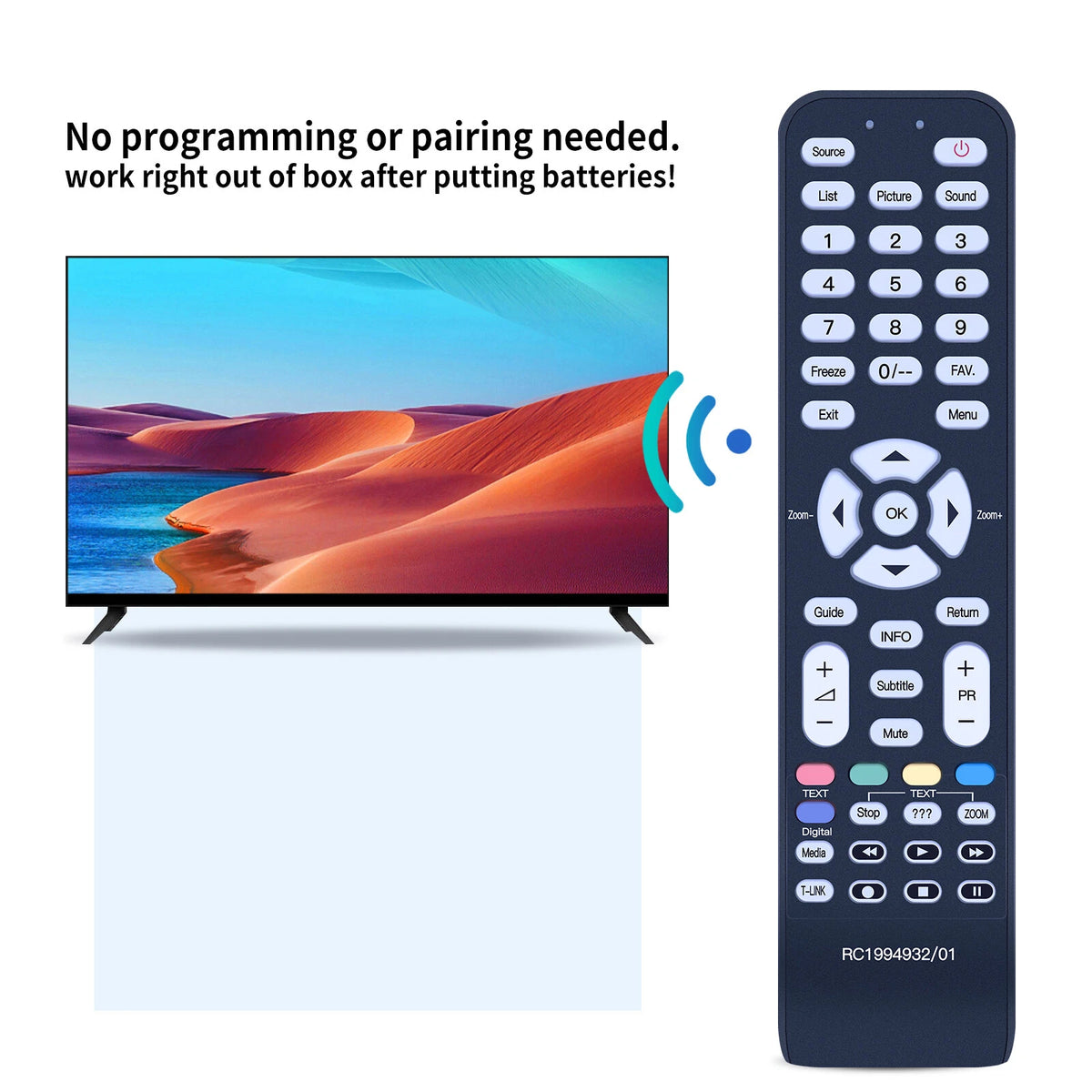 RC1994932/01 Remote Control For TCL TV L26M9HD L32M9HD L42M9FHD L32M11HD