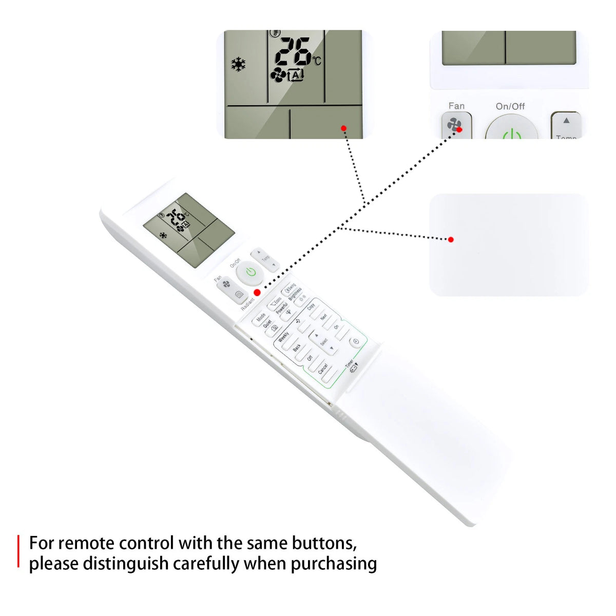 ARC466A2 5007521 Remote Control For DAIKIN Air Conditioner FVXG25K2V1B