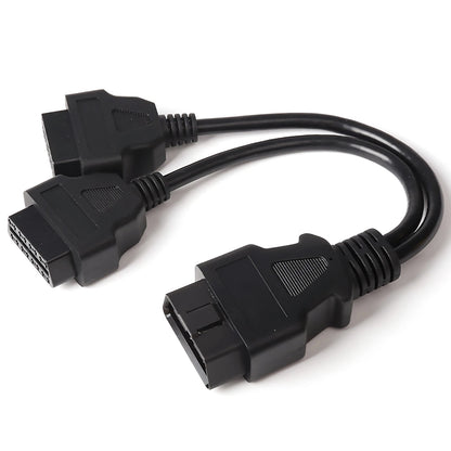 OBD2 OBDII Splitter Extension Cable 16pin Male to Dual Female Y Cable Tool Part