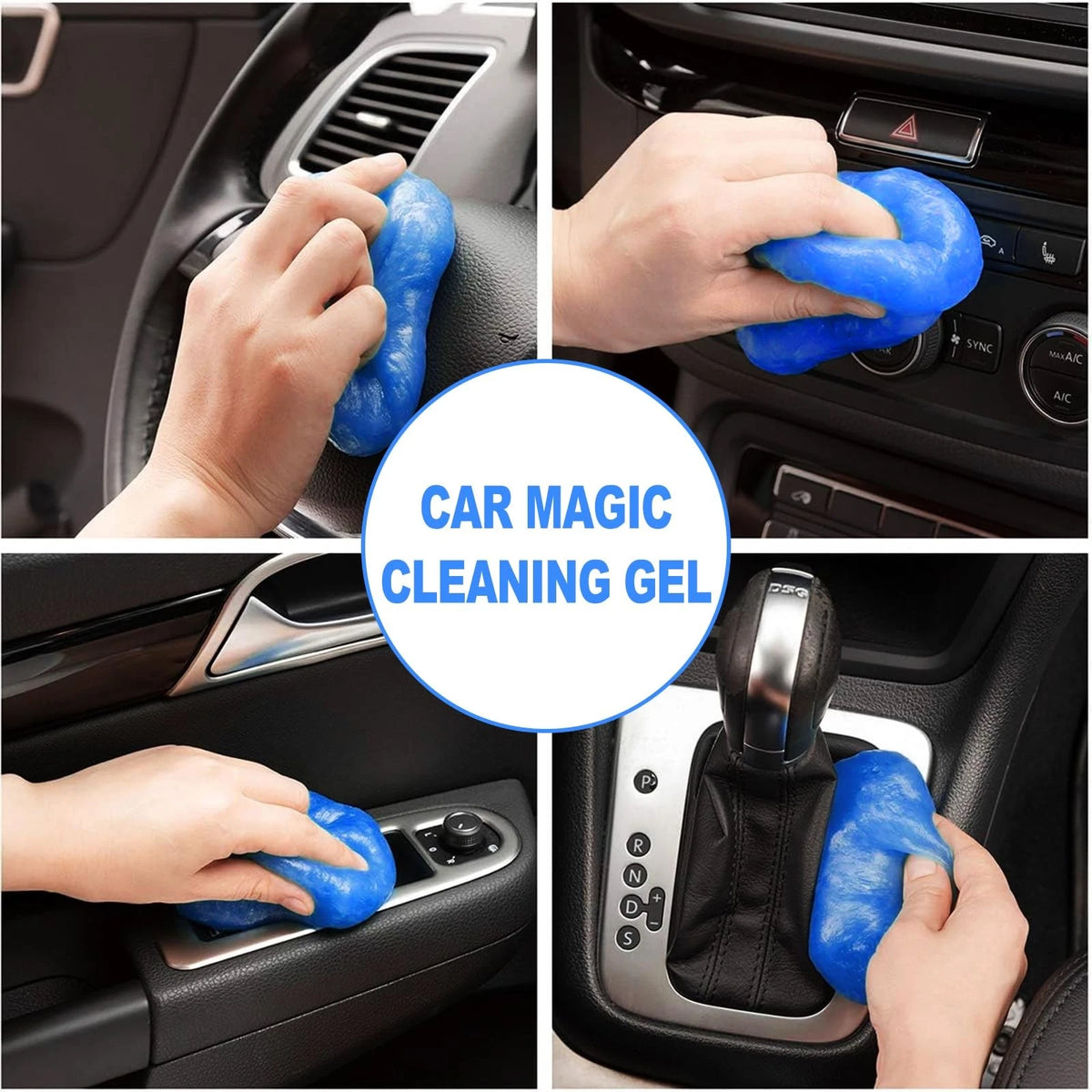 7PCS Car Detailing Brush Set, Ultra Soft Interior Kit, Black