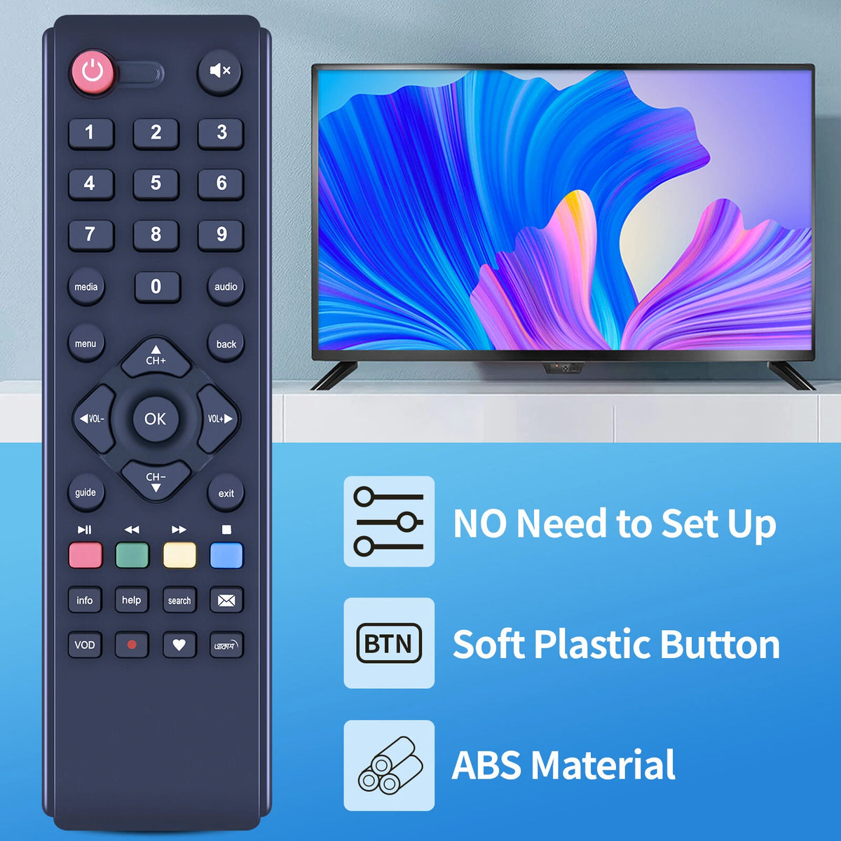 For Akash Dth Set Top Box Replacement Remote Control