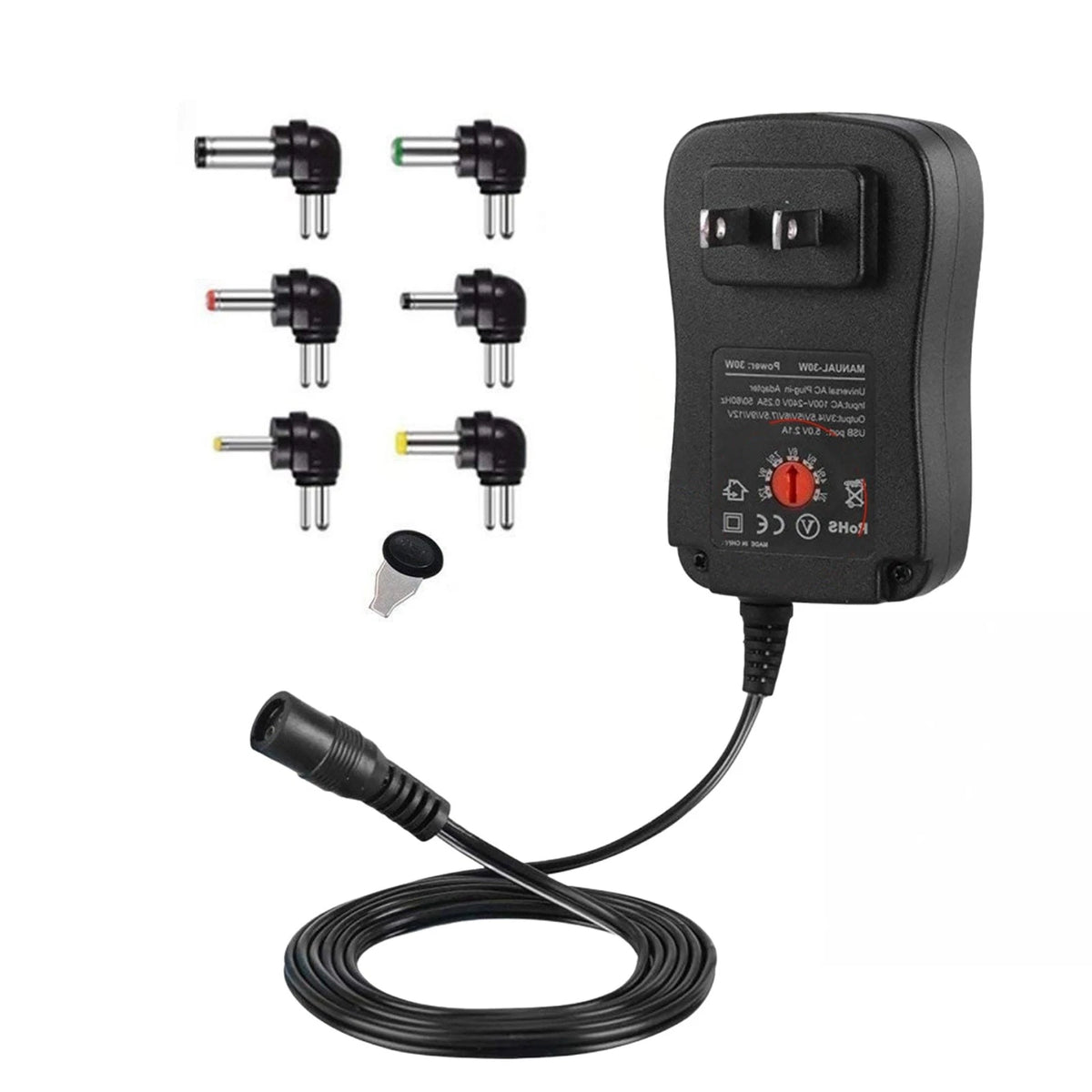 Universal AC/DC Adapter 3V-12V Adjustable for DIY Circuits Electronics Gizmos