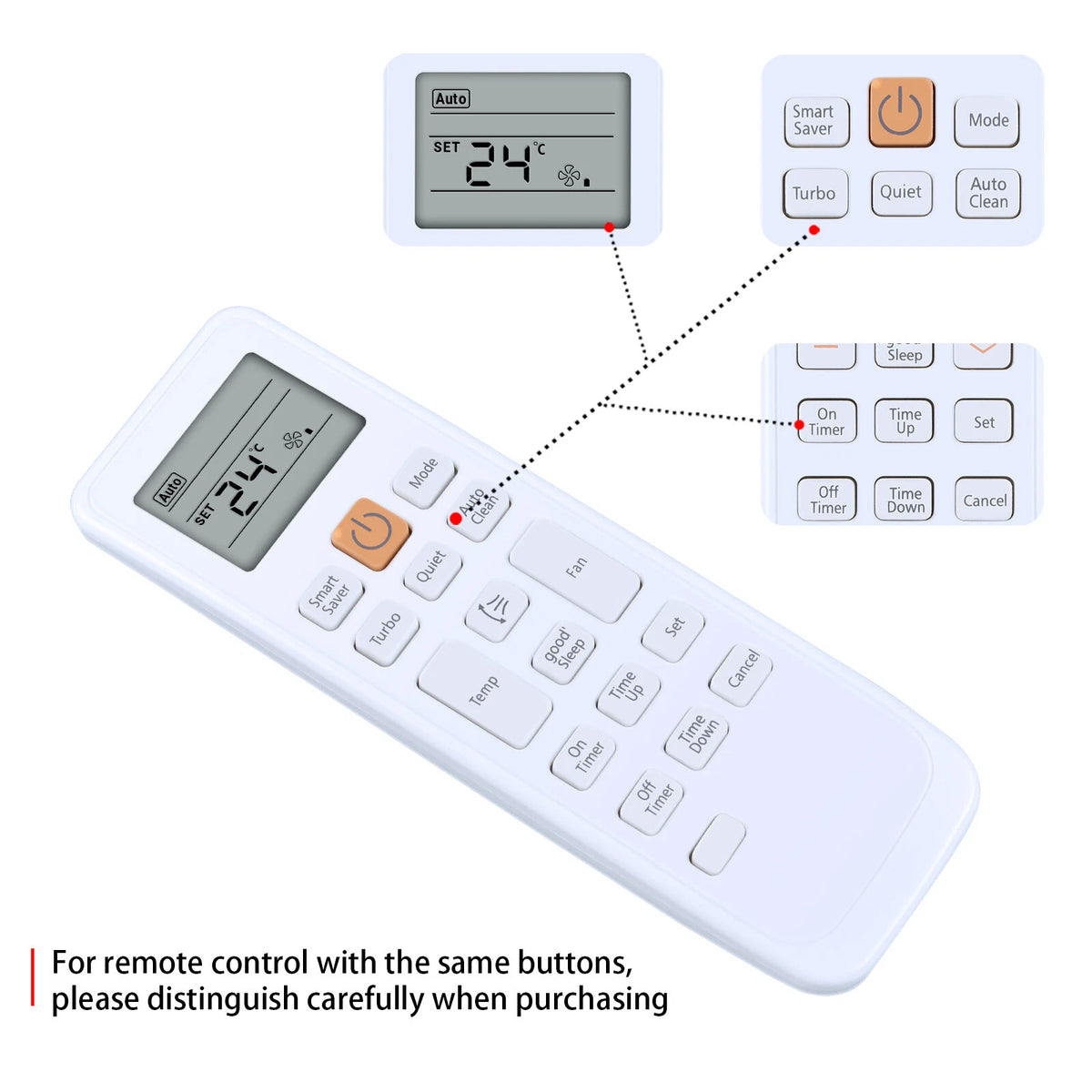 Remote Control For Samsung Air Conditioner DB93-11489L DB63-02827A DB93-11115U