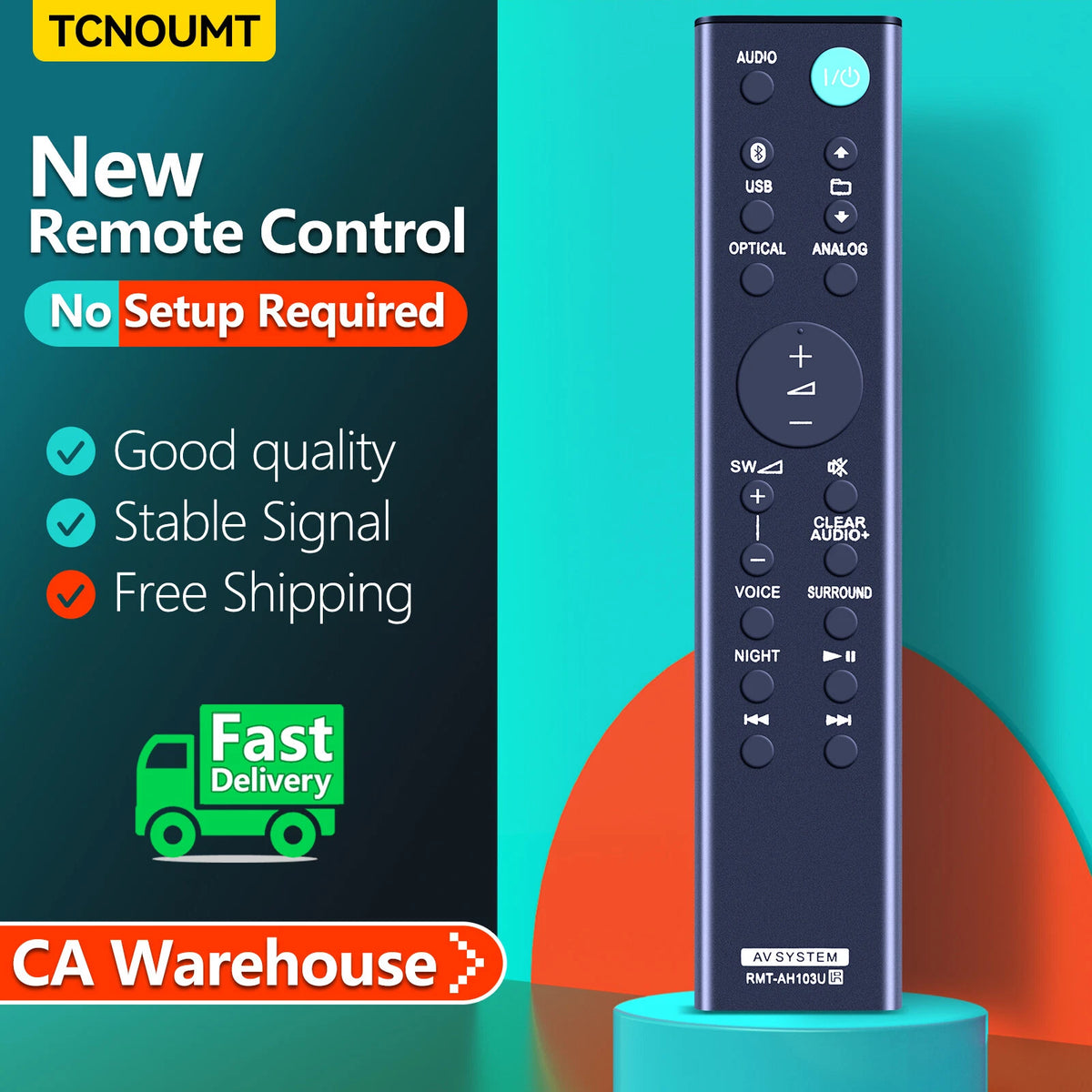 RMT-AH103U For Sony Sound Bar Remote Control HT-CT80 SA-CT80 HTCT80 SACT80