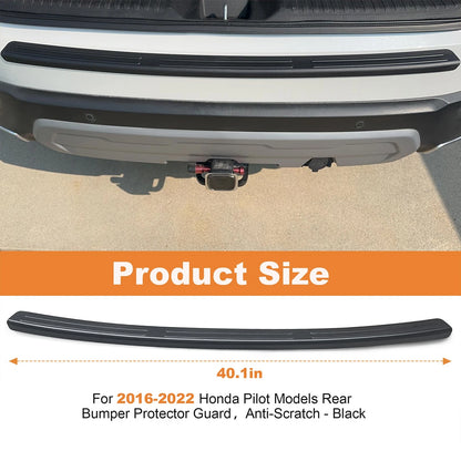 Black Rear Bumper Guard for Honda Pilot 2016-22,Anti-Scratch Protector Accessory