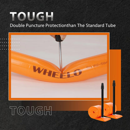 2-Pack TPU 700C×18-32C Bike Inner Tube, Ultralight (ALLRoad & 65mm, Orange