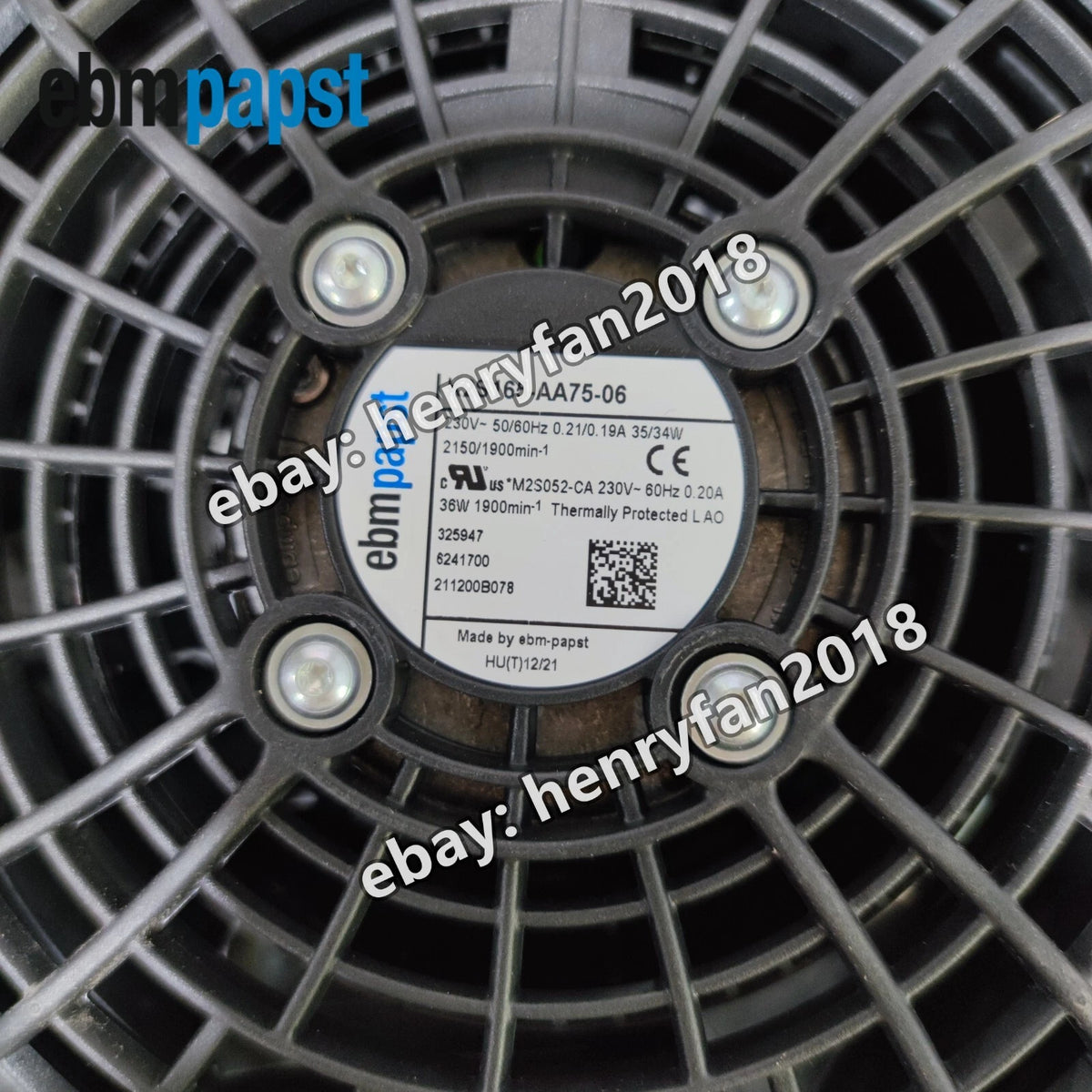 K2S165-AA75-06 Ebmpapst Fan 230VAC Filter Fan 35/34W 2150RPM Rittal Cabinet Fan