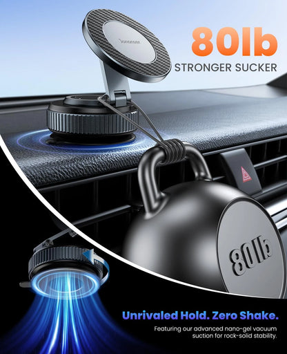 Jononser Suction Phone Mount for Car Dashboard/Windshield - Black