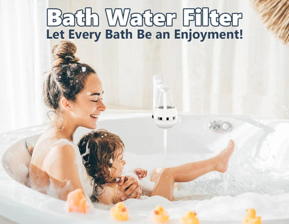 Bath Water Filter for Tub Faucet with 4.5 x x 3.5 inches, White