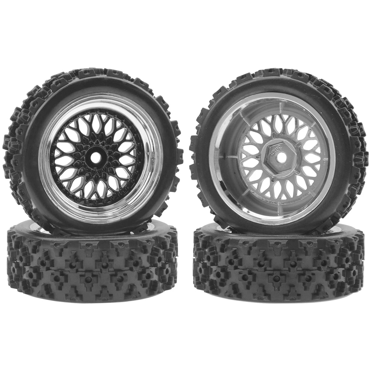 ShareGoo RC 1/10 On Road Tires & Wheel 12mm Hex Plastics Scale, Od 72mm