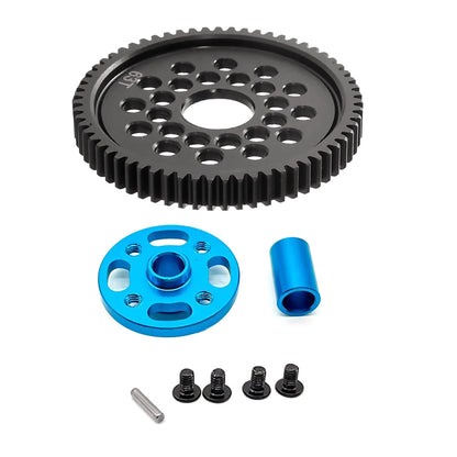Aluminum High Speed Gear Gear Mount Set For TAMIYA TT-02 RC Car Accessories 63T