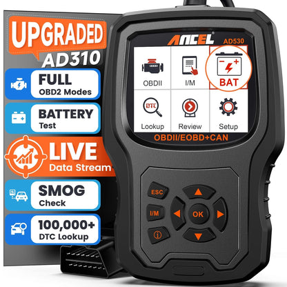 ANCEL AD530 OBD2 Scanner-Upgraded AD310, Car Code Reader for AD530, Black
