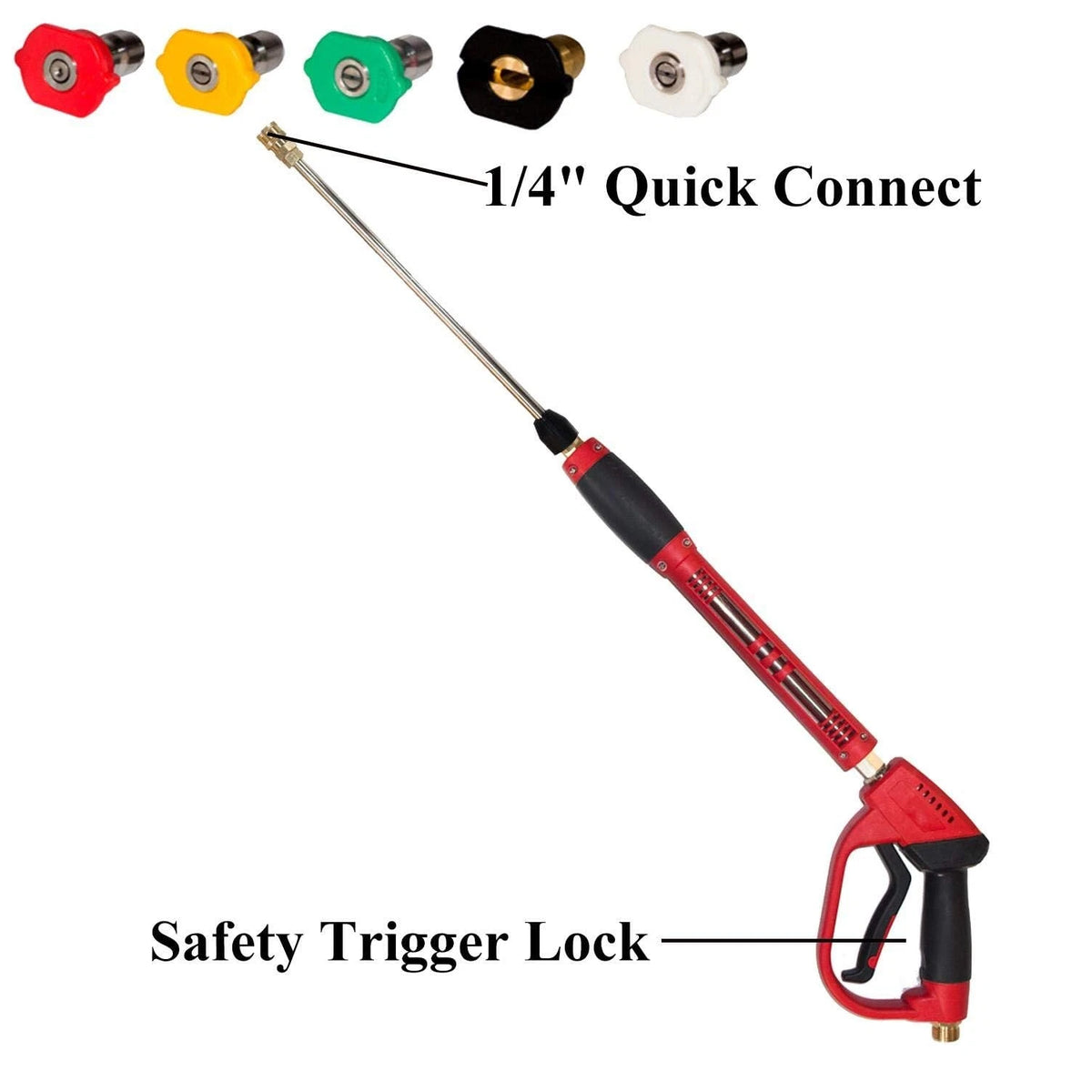 Hourleey Pressure Washer Gun, Red High Power Gun with Replacement