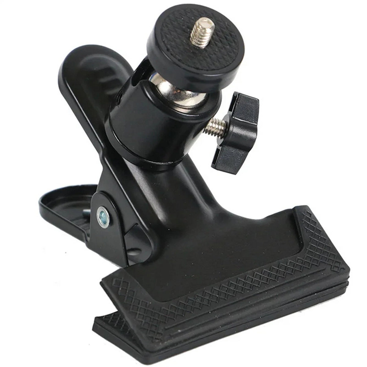Camera Flash Light Clip Clamp Speedlite Holder Bracket with 360 Swivel Ballhead