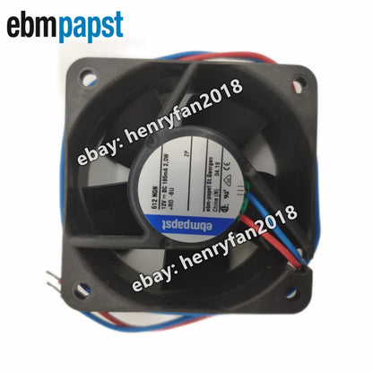 Ebmpapst 612NGN Axial Fan DC 12V 2.0W 165mA 60*60*25MM 2-wires Cooling Fan