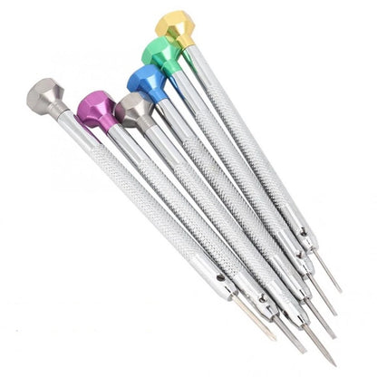 6Pack Steel Screwdriver Watch Jewelry With 6 Blades Watchmakers Repair Tools