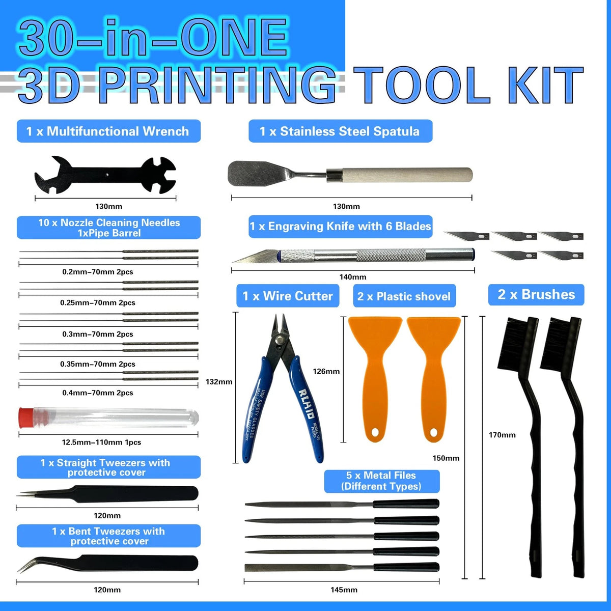 3D Printer Tool Kit (30 PCS) 30 PCS