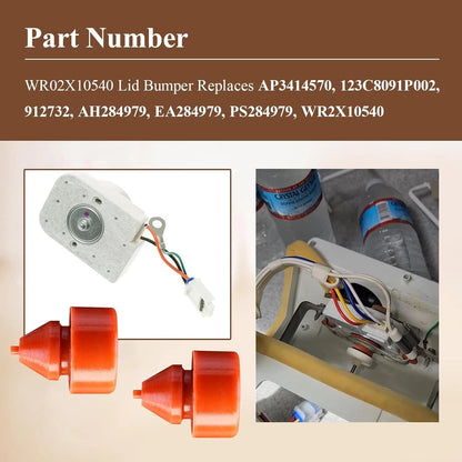 2 Pcs WR02X12008 Refrigerator Evaporator Fan Motor Grommet, 2 WR02X10540...