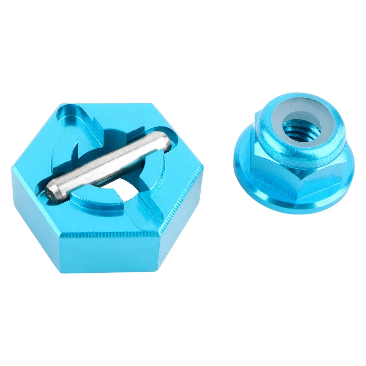 GDOOL for H16BM RC Car Upgrade Aluminum Wheel Hex 16440 & Pins M20101 & Blue