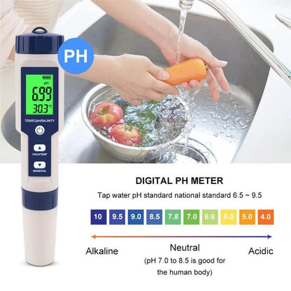 Pool Salt Tester & PH Meter, Hofun Digital Salinity Meter and for...
