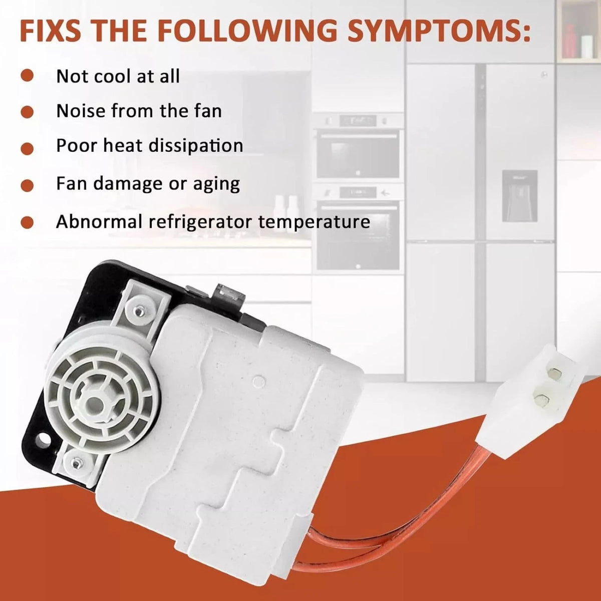 115V Refrigerator Evaporator Fan Motor W10464673 For Whirlpool For KitchenAid