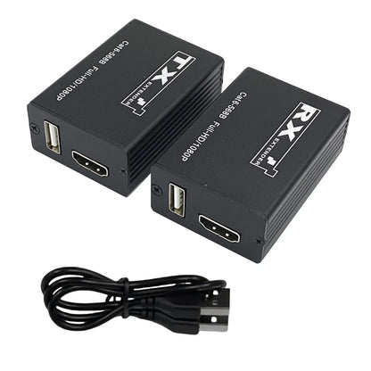 1080P HDMI Extender with USB KVM Over CAT6 for Classroom Education Systems Black