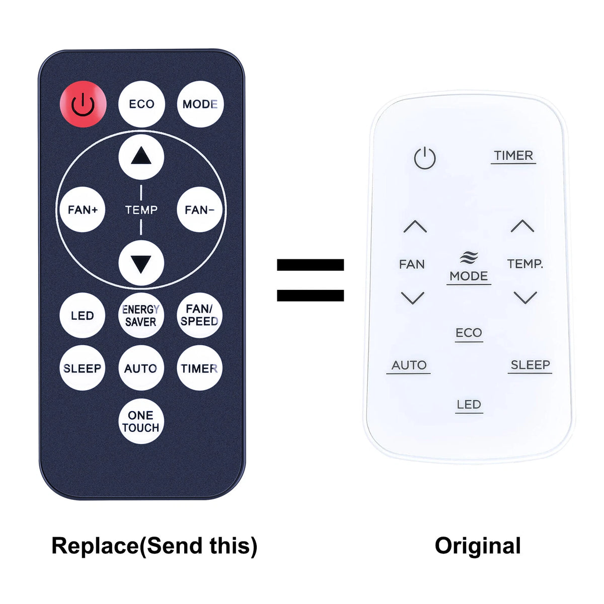 Remote Control For Midea MAW08S1YWT RG15C1/E Smart Window Room Air Conditioner