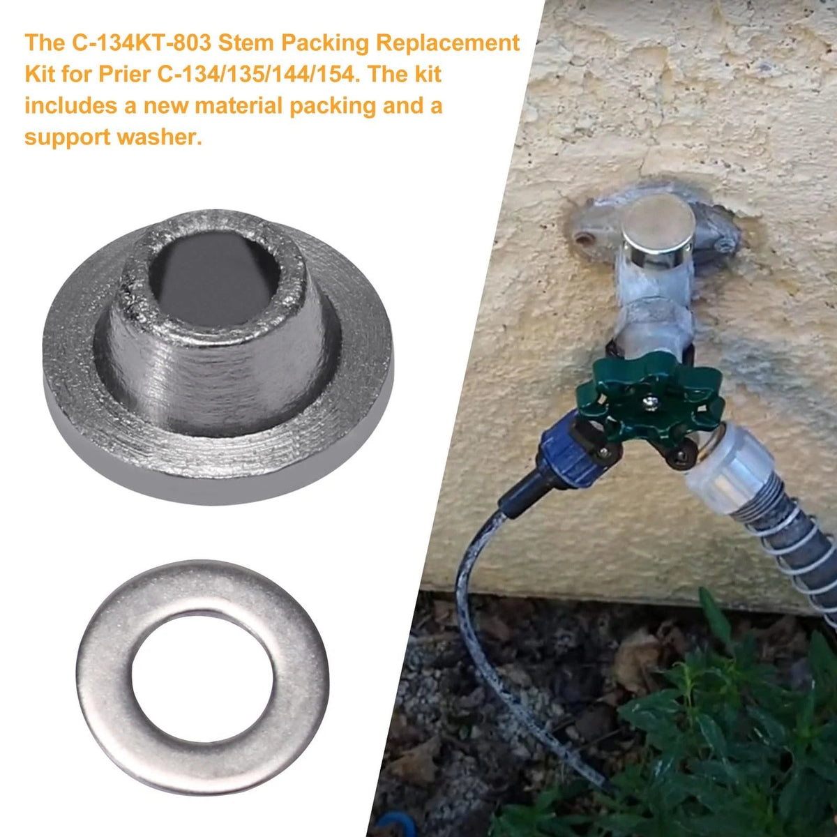 C-134KT-803 Stem Packing Kit Replace for Prier C-134/135/144/154, Fits for...