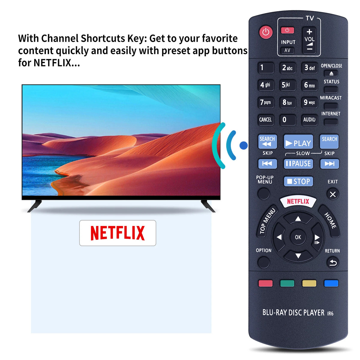 N2QAYB001031 Remote Control For Panasonic Disc Player DP-UB420 UB820