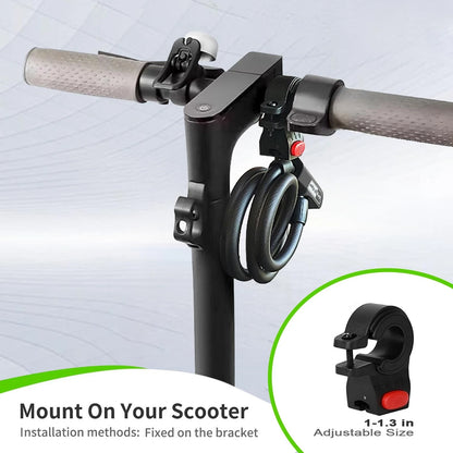 eMjollRay 4 Feet Scooter Lock - Anti Theft Cable with 4 Feet, Dark Grey