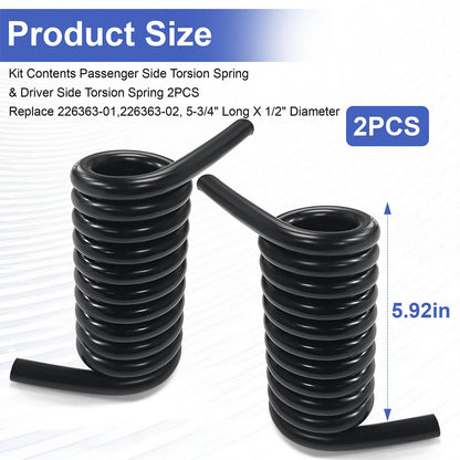 Liftgate Torsion Spring Kit-Includes Both RH & LH 226363-01, 226363-02 for Maxon