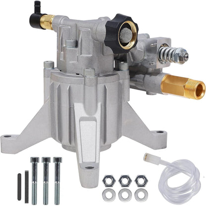 Biswing Pressure Washer Pump, 7/8" Shaft Vertical Plunger, 3400 PSI Silver