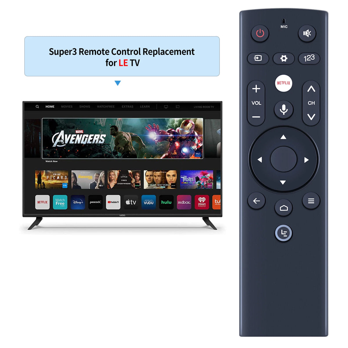 Remote Control For LETV LEECO TV Super3 Super4-X43 Leeco 4K Ultr TV Pro X55 X65